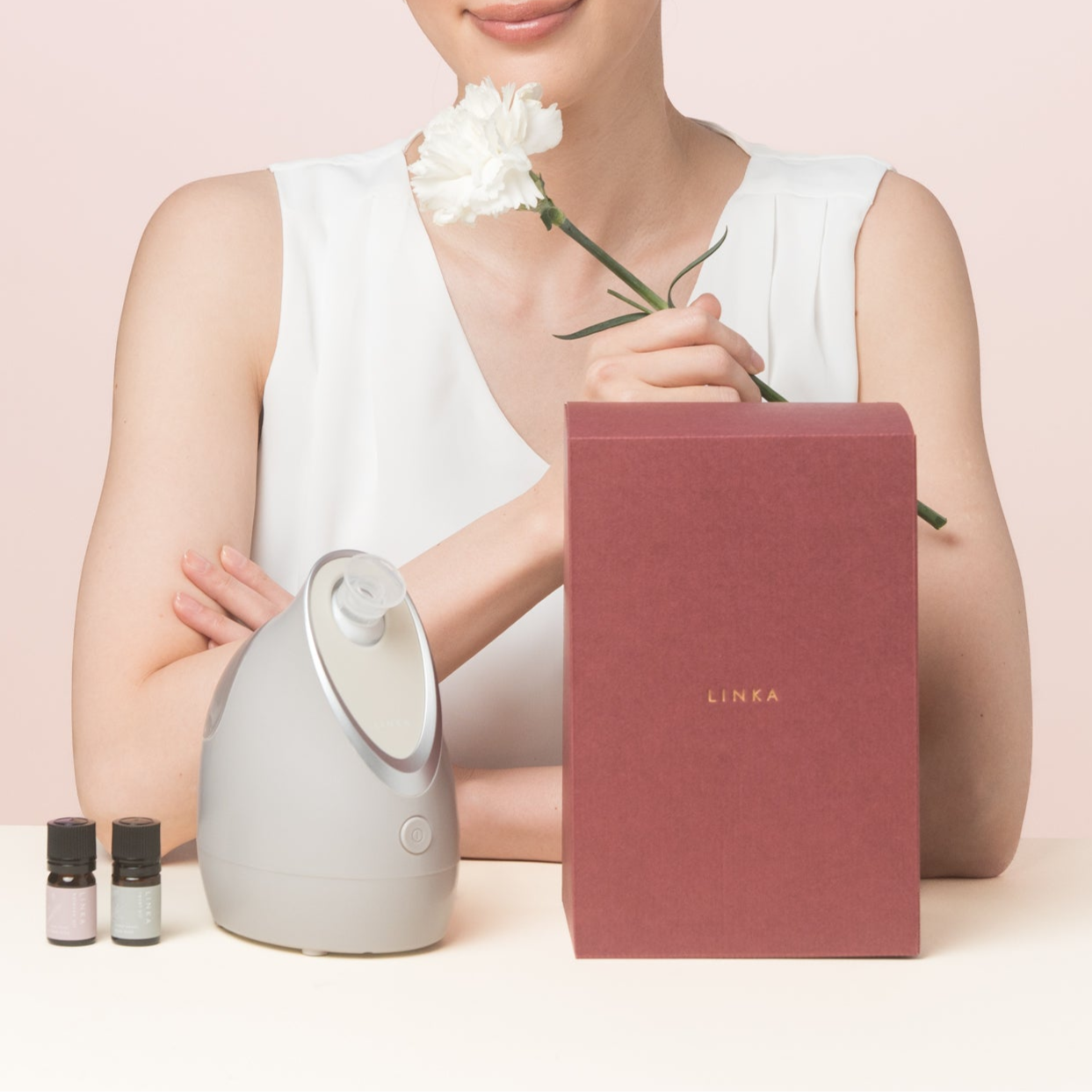 LINKA イオンフェイススチーマー<br>(スチーム美顔器)