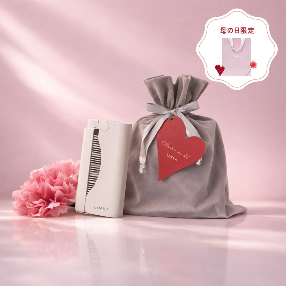 【母の日専用ラッピング】LINKA スリークオン（コンパクト ヒートブラシ）
