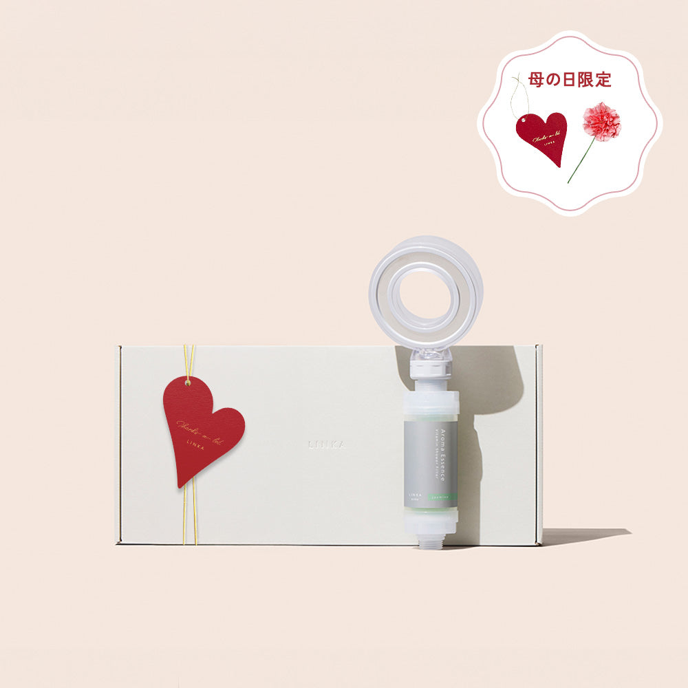【母の日専用ラッピング】LINKA esthé アロマエッセンス ビタミンシャワーフィルター 4個 ギフトボックス